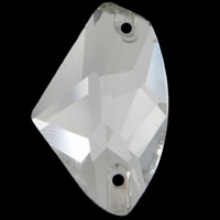 Conector de Cristal, Vidrio, Pepitas, chapado en color de plata, diamantes de imitación de cristal & diverso tamaño para la opción & facetas & 1/1 aro, agujero:aproximado 0.5-1mm, 100PCs/Bolsa, Vendido por Bolsa
