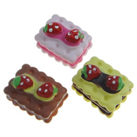Food Resin Cabochon Cake flat back Sold By Bag