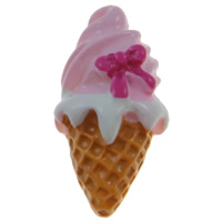 Eten Resin Cabochon, Hars, Ice Cream, platte achterkant, meer kleuren voor de keuze, 12x23x6mm, 100pC's/Bag, Verkocht door Bag