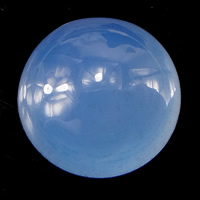 Agaat Cabochon, Koepel, platte achterkant, blauw, 14x14x7.50mm, 20pC's/Lot, Verkocht door Lot