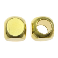 Brass Jewelry Beads Square plated nickel lead & cadmium free Sold By Lot