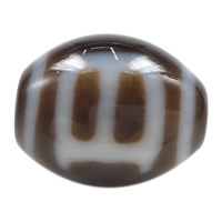 Natural Tibetan Agate Dzi Beads Oval sun and moon & two tone Approx 2mm Sold By PC