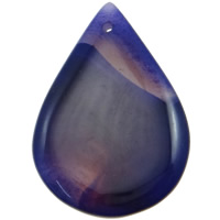 紫瑪瑙ペンダント, パープルアゲート, 水滴, 35x49x8mm, 穴:約 2mm, 10パソコン/バッグ, 売り手 バッグ