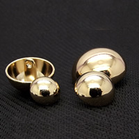 Zinc Alloy Shank Button Dome gold color plated nickel lead & cadmium free Approx 2-3mm Sold By Bag