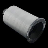 Polyester Niet-elastische draad, met kunststof spoel, wit, 0.30mm, 5pC's/Lot, Verkocht door Lot