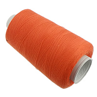 Katoen Niet-elastische draad, met kunststof spoel, roodachtig oranje, 0.20mm, 30pC's/Lot, Verkocht door Lot