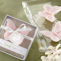 Paraffin Candles with Cotton Butterfly pink Sold By Lot