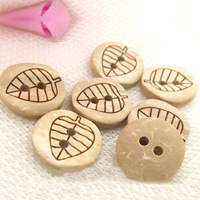 Wood Button Flat Round double-hole yellow 15mm Approx 1-2mm Sold By Bag