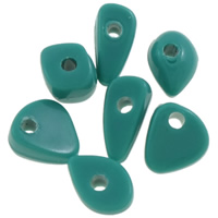Solid Color Akryl perler, Teardrop, ensfarvet, turkisblå, 6x8x4mm, Hole:Ca. 1.5mm, Ca. 5000pc'er/Bag, Solgt af Bag