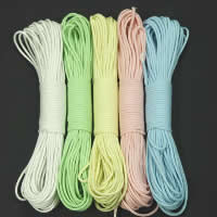 Paracord 330 Paracord  & luminated mixed colors 4mm  Sold By Lot