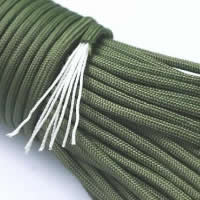 Paracord, 330 Paracord, 8-lanka, armeijan vihreä, 4mm, Pituus 155 m, 5säikeet/erä, 31m/Strand, Myymät erä