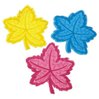 Iron on Patches Cloth Leaf mixed colors Sold By Bag