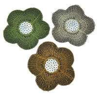Iron on Patches Cloth with Plastic Sequin Flower mixed colors Sold By Bag