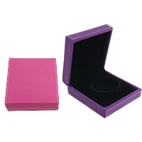 Velveteen Armbånd Box, Plastic, med PU & Velveteen, Rektangel, flere farver til valg, 90x90x38mm, 24pc'er/Lot, Solgt af Lot