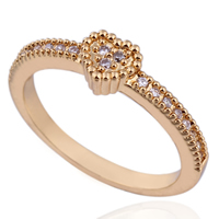 Gets® Finger Ring Brass Heart 18K gold plated & with cubic zirconia nickel lead & cadmium free 5mm Sold By PC