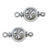 Brass Screw Clasp Oval platinum color plated flower cut & single-strand nickel lead & cadmium free Approx 2mm Sold By Lot