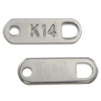 Stainless Steel Connector, Rectangle, 1/1 loop, original color, 11x4x0.80mm, Hole:Approx 1mm, 2mm, 2000PCs/Lot, Sold By Lot