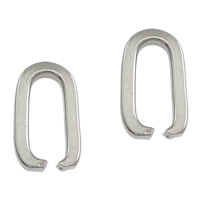 Rozsdamentes acél nyitott gyűrű, Stainless Steel, Lapos ovális, az eredeti szín, 5.50x9x1mm, 2000PC-k/Lot, Által értékesített Lot