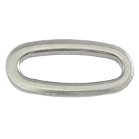 Нержавеющая сталь Связывание кольцо, нержавеющая сталь, Плоская овальная форма, оригинальный цвет, 16x8x1.50mm, 1000ПК/Лот, продается Лот