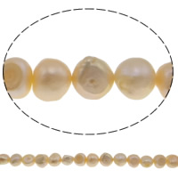 Bulvių išauginti gėlavandenių perlų karoliukai, Gėlo vandens perlų, Bulvė, natūralus, rožinis, Įvertinimas A., 8-9mm, Skylė:Apytiksliai 0.8mm, Parduota už 15 Inch Strand