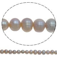 Bulvių išauginti gėlavandenių perlų karoliukai, Gėlo vandens perlų, Bulvė, natūralus, violetinė roinis, 10-11mm, Skylė:Apytiksliai 0.8mm, Parduota už Apytiksliai 14 Inch Strand