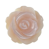 Naturlig Pink Shell Perler, Flower, flere størrelser for valg & halv-boret, Hole:Ca. 1mm, 50pc'er/Lot, Solgt af Lot