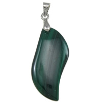 Malachite Pendant with brass bail natural Approx 4mm Sold By Lot