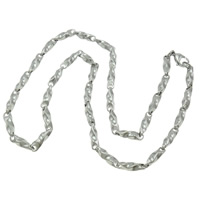 Rozsdamentes acél lánc nyaklánc, 316L rozsdamentes acél, különböző méretű a választás & bar lánc, az eredeti szín, Hossz Kb 21 inch, Által értékesített Lot