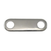 Stainless Steel priključak, Nehrđajući čelik, Pravokut, 1/1 petlje, izvorna boja, 30x9x2mm, Rupa:Približno 5mm, 500računala/Lot, Prodano By Lot