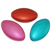 Miracle akryl perler, Oval, mirakel, flere farver til valg, 23x14x5.50mm, Hole:Ca. 1mm, Ca. 385pc'er/Bag, Solgt af Bag