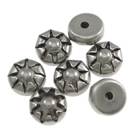 Stainless Steel Ear Nut  Flat Round original color Approx 0.6mm Sold By Lot
