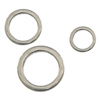 Brass Closed Jump Ring Donut platinum color plated nickel lead & cadmium free Sold By Lot
