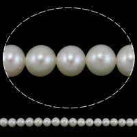 Cultured Round Freshwater Pearl Beads natural white Grade AAA 8-9mm Approx 0.8mm Sold Per Approx 15.7 Inch Strand