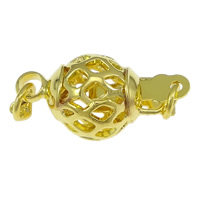 Brass Box Clasp Oval gold color plated single-strand & hollow nickel lead & cadmium free Approx 2mm Sold By Lot