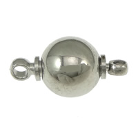 Brass Box Clasp Round platinum color plated single-strand nickel lead & cadmium free Approx 1.5mm Sold By Lot
