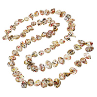 Freshwater Pearl Sweater Necklace, Keshi, painted, multi-colored, 12-18mm, Length:Approx 34.5 Inch, 5Strands/Bag, Sold By Bag