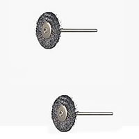 Iron Polishing Wheel with Tiger Tail Wire Flat Round platinum color plated 2.35mm Sold By Lot