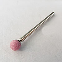 Stainless Steel Polishing Grinding Head with Carborundum Round pink 2.35mm Sold By Lot