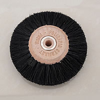 Stainless Steel Polishing Brush with Bristle Flat Round black 80mm Approx 6mm Sold By Lot