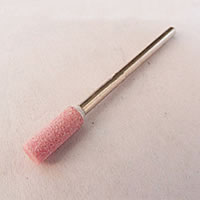 Stainless Steel Polishing Grinding Head with Carborundum Column pink 2.35mm Sold By Lot