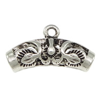 Zinc Alloy Bail Beads Tube antique silver color plated hollow nickel lead & cadmium free Approx 2mm 4.5mm Sold By Lot