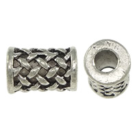 Zinc Alloy Large Hole Bead Column antique silver color plated nickel lead & cadmium free Approx 3.5mm Sold By Lot