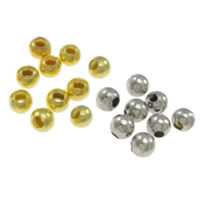 Brass Crimp Bead Round plated lead & cadmium free Approx 0.5-0.8mm Sold By Lot