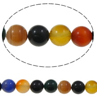 Naturlige regnbue Agate perler, Rainbow Agate, Runde, forskellig størrelse for valg, Hole:Ca. 1mm, Solgt Per Ca. 15.5 inch Strand