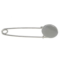 Zinc Alloy Brooch Finding platinum color plated nickel lead & cadmium free Inner Approx 20mm Sold By Lot