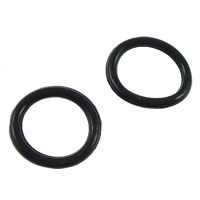 Rubber Linking Ring, Donut, zwart, 15x15x1.50mm, 10000pC's/Lot, Verkocht door Lot