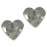 Stainless Steel Cabochon Setting Heart original color Inner Approx 4mm Sold By Lot
