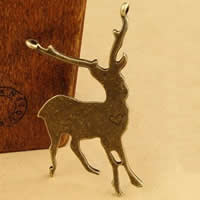 Zinc Alloy Animal Pendants Deer antique bronze color plated 1/1 loop nickel lead & cadmium free Approx 1.5-2.5mm Sold By Bag