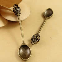 Zinc Alloy Tool Pendants Spoon antique bronze color plated nickel lead & cadmium free Approx 1.5-2.5mm Sold By Bag