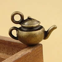 Zinc Alloy Pendants Teapot antique bronze color plated nickel lead & cadmium free Approx 1.5-2.5mm Sold By Bag